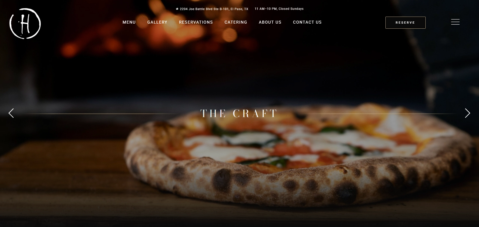 Humo Kitchen website overview